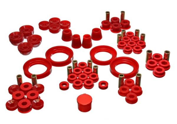 Energy Suspension - Energy Suspension 92-96 Honda Prelude Red Hyper-Flex Master Bushing Set - 16.18106R