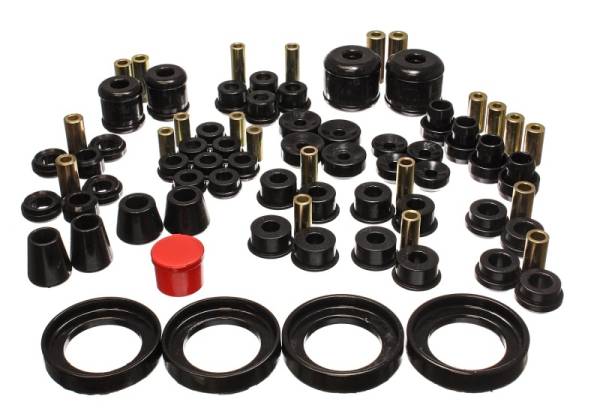 Energy Suspension - Energy Suspension 97-01 Honda Prelude (Type SH Only) Black Hyper-Flex Master Bushing Set - 16.18113G