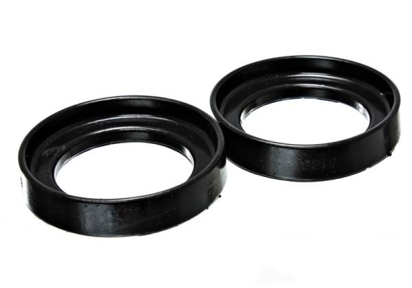 Energy Suspension - Energy Suspension 96-00 Honda Civic/CRX / 99-00 Honda Civic Si Black Front Coil Spring Isolator Set - 16.6104G