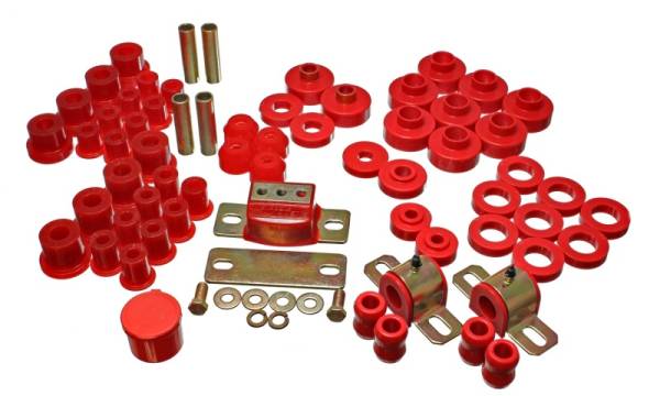 Energy Suspension - Energy Suspension 76-79 Jeep CJ/CJ7 Red Hyper-Flex Master Bushing Set - 2.18103R