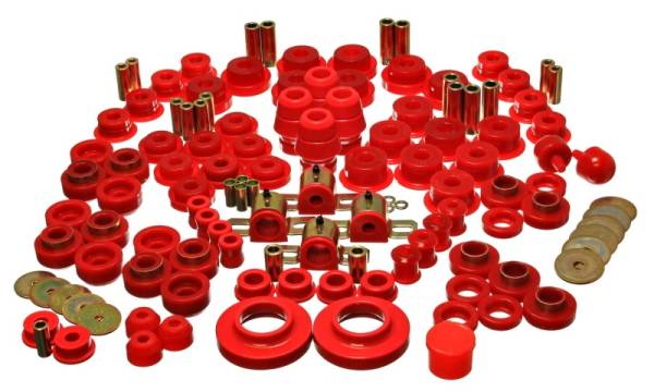 Energy Suspension - Energy Suspension 97-06 Jeep Wrangler TJ Red Hyper-Flex Master Bushing Set - 2.18107R