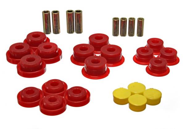 Energy Suspension - Energy Suspension 97-06 Jeep Wrangler TJ Red Rear Control Arm Bushings (Must reuse OEM Outer Shells) - 2.3107R