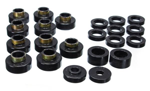 Energy Suspension - Energy Suspension Cj5-7 Body Mounts - Black - 2.4102G