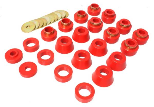 Energy Suspension - Energy Suspension Body Mounts - Red - 2.4105R