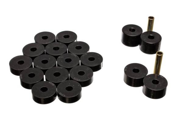 Energy Suspension - Energy Suspension 74-75 Jeep CJ5/CJ7/CJ8 Scrambler Black Body (Cab) Mount Set - 2.4106G