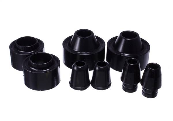 Energy Suspension - Energy Suspension 07-17 Jeep Wrangler (JK) Black Front & Rear Coil Spring Spacer 1-3/4in Lift Set - 2.6113G