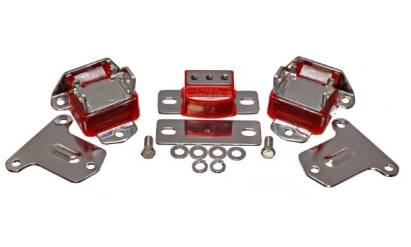 Energy Suspension - Energy Suspension 69-71 Camaro / 70-73 Monte Carlo Red Motor and Transmission Mounts; Chrome Finish - 3.1134R