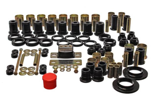 Energy Suspension - Energy Suspension 78-87 Oldsmobile Cutlass/442/F-85/Europa Black Hyper-flex Master Bushing Set - 3.18110G