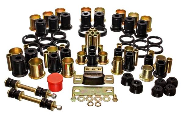 Energy Suspension - Energy Suspension 74-77 Oldsmobile Cutlass/442/F-85/Europa Black Hyper-flex Master Bushing Set - 3.18111G