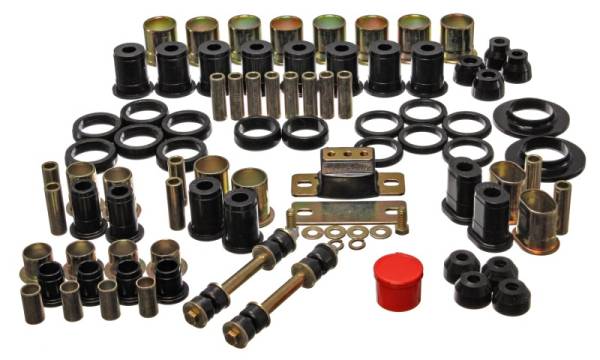 Energy Suspension - Energy Suspension 66-72 Oldsmobile Cutlass/442/F-85/Europa Black Hyper-flex Master Bushing Set - 3.18112G