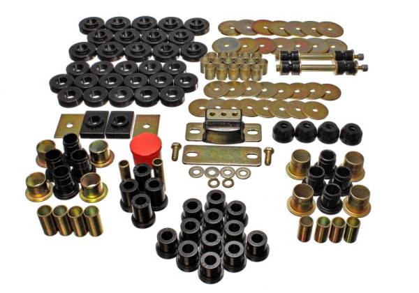 Energy Suspension - Energy Suspension 55-57 Chevrolet Belair/El Camino/Impala Black Hyper-Flex Master Bushing Set - 3.18121G