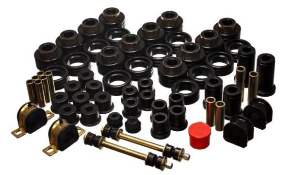 Energy Suspension - Energy Suspension 92-97 Chevy Suburban 4WD Black Hyper-flex Master Bushing Set - 3.18127G