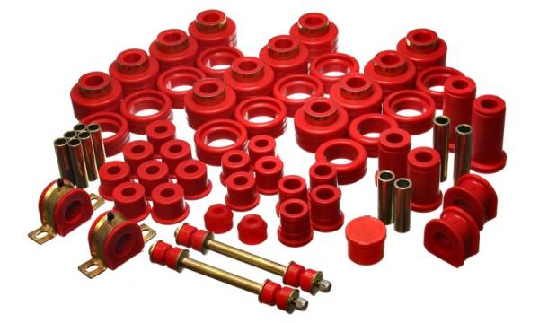 Energy Suspension - Energy Suspension 92-97 Chevy Suburban 4WD Red Hyper-flex Master Bushing Set - 3.18127R