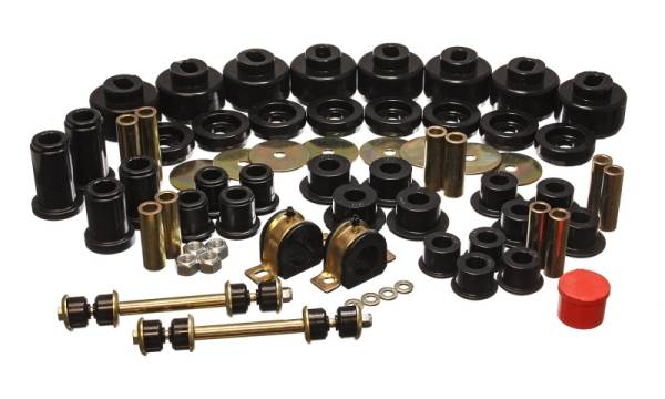Energy Suspension - Energy Suspension 01-06 Chevy Silverado 4WD Black Hyper-flex Master Bushing Set - 3.18128G