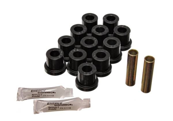 Energy Suspension - Energy Suspension 55 Chevy Bel Air Black Rear Leaf Spring Bushing Set - 3.2118G