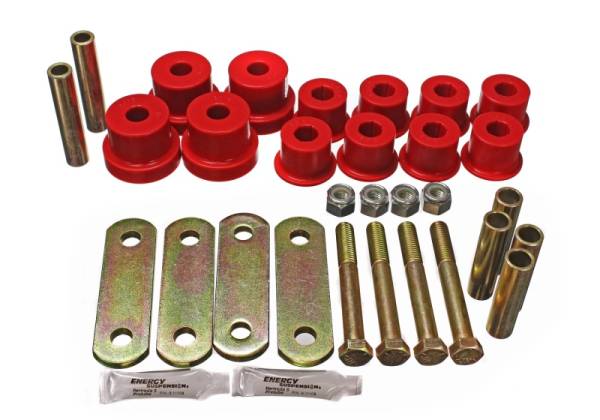 Energy Suspension - Energy Suspension 67-81 Chevrolet Camaro Red Heavy Duty Shackle Set (Includes Hardware) - 3.2134R