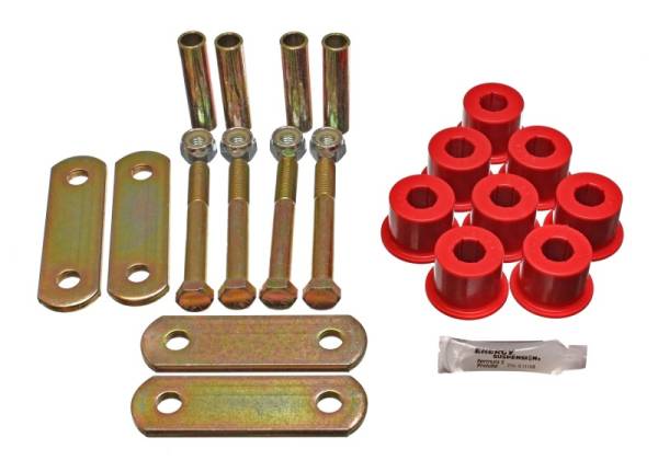 Energy Suspension - Energy Suspension Gm Heavy Duty Shackle Set - Red - 3.2135R