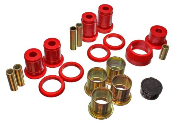 Energy Suspension - Energy Suspension 75-80 Chevy Monza Red Rear Control Arm Bushing Set w/ Thrust Washer - 3.3141R