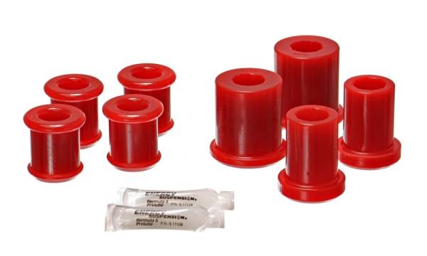 Energy Suspension - Energy Suspension 04-09 Cadillac XLR/XLR-V / 97-12 Corvette Red Front End C/A Bushing Set - 3.3176R
