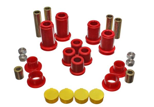 Energy Suspension - Energy Suspension 99-07 General Motors (Various) Red Front End Control Arm Bushing Set - 3.3190R