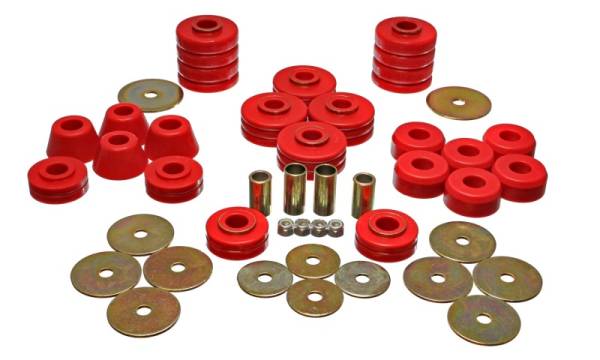 Energy Suspension - Energy Suspension 73-95 K5 Blazer Red Body(cab) Mount Set - 3.4105R