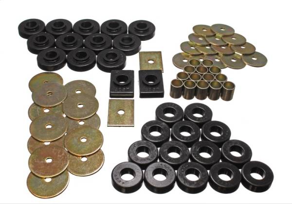 Energy Suspension - Energy Suspension 55-57 Chevy Full Size (Belair/Caprice/Impala) Black Body Mount Set - 3.4106G