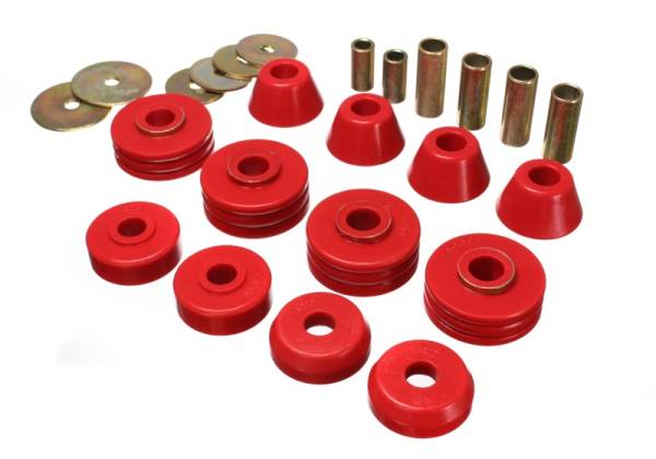 Energy Suspension - Energy Suspension Gm Cab Mount Set - Red - 3.4108R