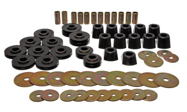 Energy Suspension - Energy Suspension 67-95 K5 Blazer/67-70 Denali XL/Suburban/Yukon XL 4WD Black Body (Cab) Mount Set - 3.4110G