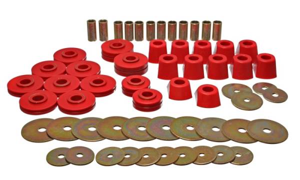 Energy Suspension - Energy Suspension 67-95 K5 Blazer /  67-70 Denali XL/Suburban/Yukon XL 4WD Red Body (Cab) Mount Set - 3.4110R