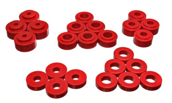 Energy Suspension - Energy Suspension Gm Body Mount Set - Red - 3.4113R