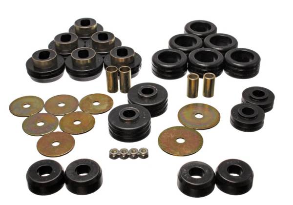 Energy Suspension - Energy Suspension 92-97 GM Denali XL/Blazer/Yukon XL 4WD Black Body Mount Set - 3.4118G