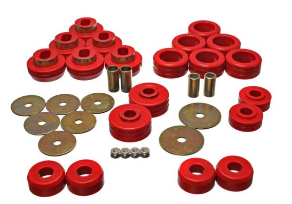 Energy Suspension - Energy Suspension 92-97 GM Denali XL/Blazer/Yukon XL 4WD Red Body Mount Set - 3.4118R