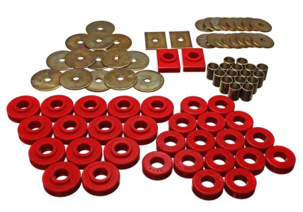 Energy Suspension - Energy Suspension Gm Body Mount Set - Red - 3.4120R