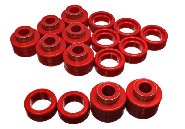 Energy Suspension - Energy Suspension Chevy Xtra Cab 2&4Wd Body Mts - Red - 3.4122R