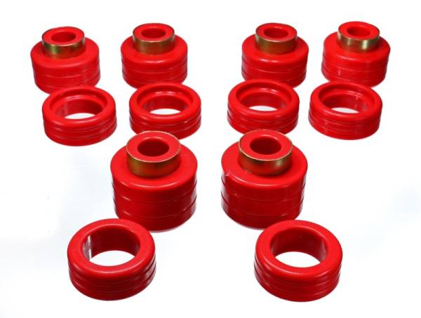Energy Suspension - Energy Suspension Chevy Pickup 2&4Wd Body Mounts - Red - 3.4123R