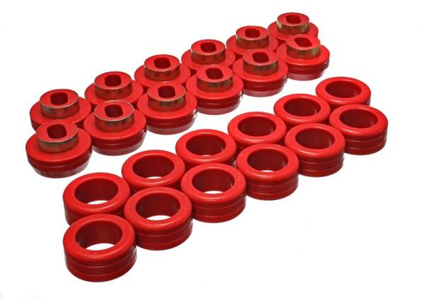 Energy Suspension - Energy Suspension Gm Body Mount Set - Red - 3.4132R