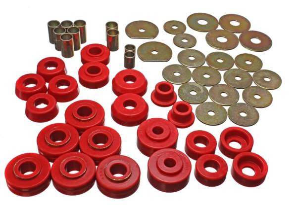 Energy Suspension - Energy Suspension 65-70 Impala/Caprice Red Body Mount Set - 3.4138R