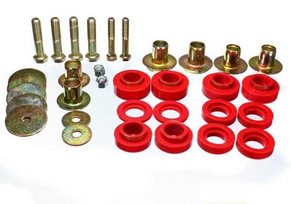 Energy Suspension - Energy Suspension Firebird Body Mount Set - Red - 3.4144R