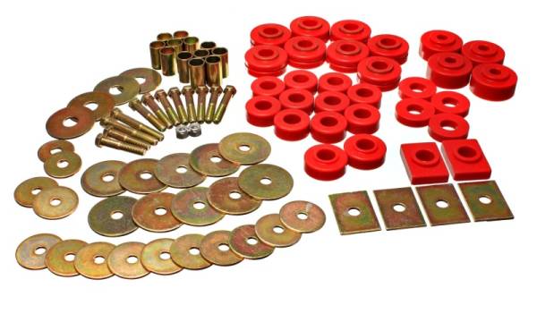 Energy Suspension - Energy 64-67 Buick Century/Regal/Grand National/Skylark/Special Red Body Mount Set - 3.4155R