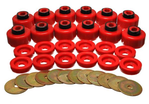 Energy Suspension - Energy Suspension Body Mount Set - Red - 3.4156R