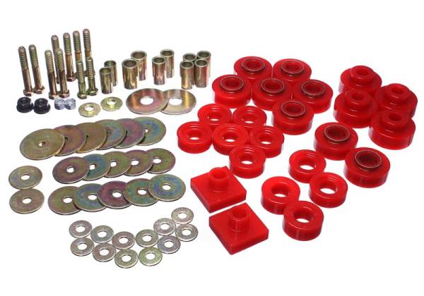 Energy Suspension - Energy Suspension 68-72 Oldsmobile Cutlass Red Body Mount Set - 3.4161R