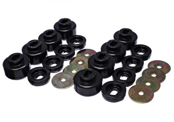 Energy Suspension - Energy Suspension 07-10 Chevy K2500/3500HD Body Mount Set - Black - 3.4162G
