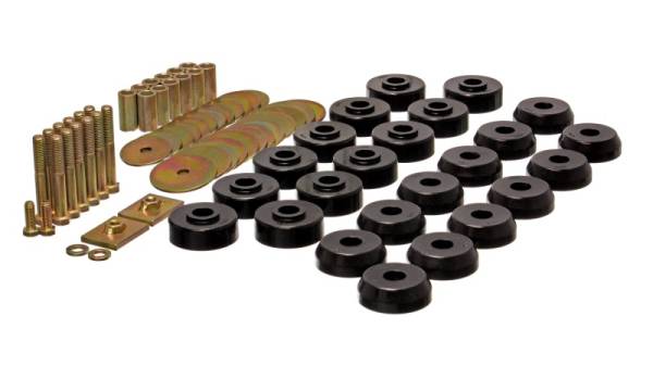 Energy Suspension - Energy Suspension Chevy 59-64 Belair/Biscayne/Caprice/Impala /59-63 El Camino Black Body Mount Set - 3.4167G