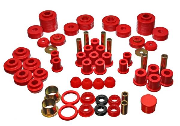 Energy Suspension - Energy Suspension 80-96 Ford F150 Std/Extra Cab Pickup Red Hyper-Flex Master Bushing Set - 4.18101R