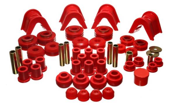 Energy Suspension - Energy Suspension 73-79 Ford F-150 Pickup w/ 2 Degree C-Bushing Red Hyper-Flex Master Bushing Set - 4.18106R