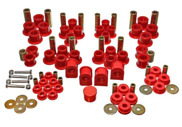 Energy Suspension - Energy Suspension 99-04 Ford F-250 4WD Superduty Red Hyper-flex Master Bushing Set - 4.18124R