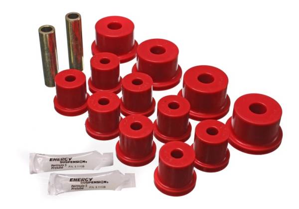 Energy Suspension - Energy Suspension 64-73 Ford Mustang Red Rear Leaf Spring Bushing Set - 4.2101R