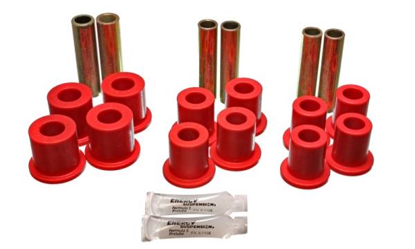 Energy Suspension - Energy Suspension Fd 4 Wd Frt Sprg Bush Set - Red - 4.2120R
