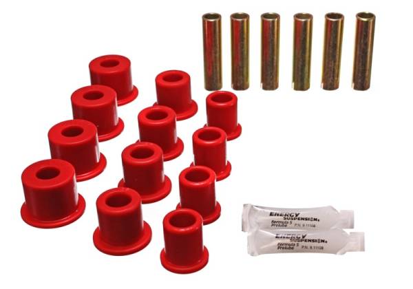 Energy Suspension - Energy Suspension Rear Spring Bushings - Red - 4.2134R