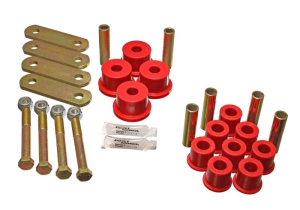 Energy Suspension - Energy Suspension 64-73 Ford Mustang Red Heavy Duty Shackle Set - 4.2135R